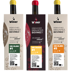 Pack Trio 3 - trois bouteilles Winer : blanc n°1, rouge n°1, blanc n°3