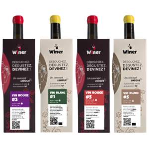 4 coffrets Winer rouge 3 et 5, blanc 1 et 5